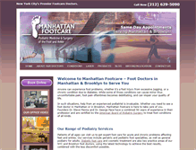 Tablet Screenshot of manhattanfootcare.com